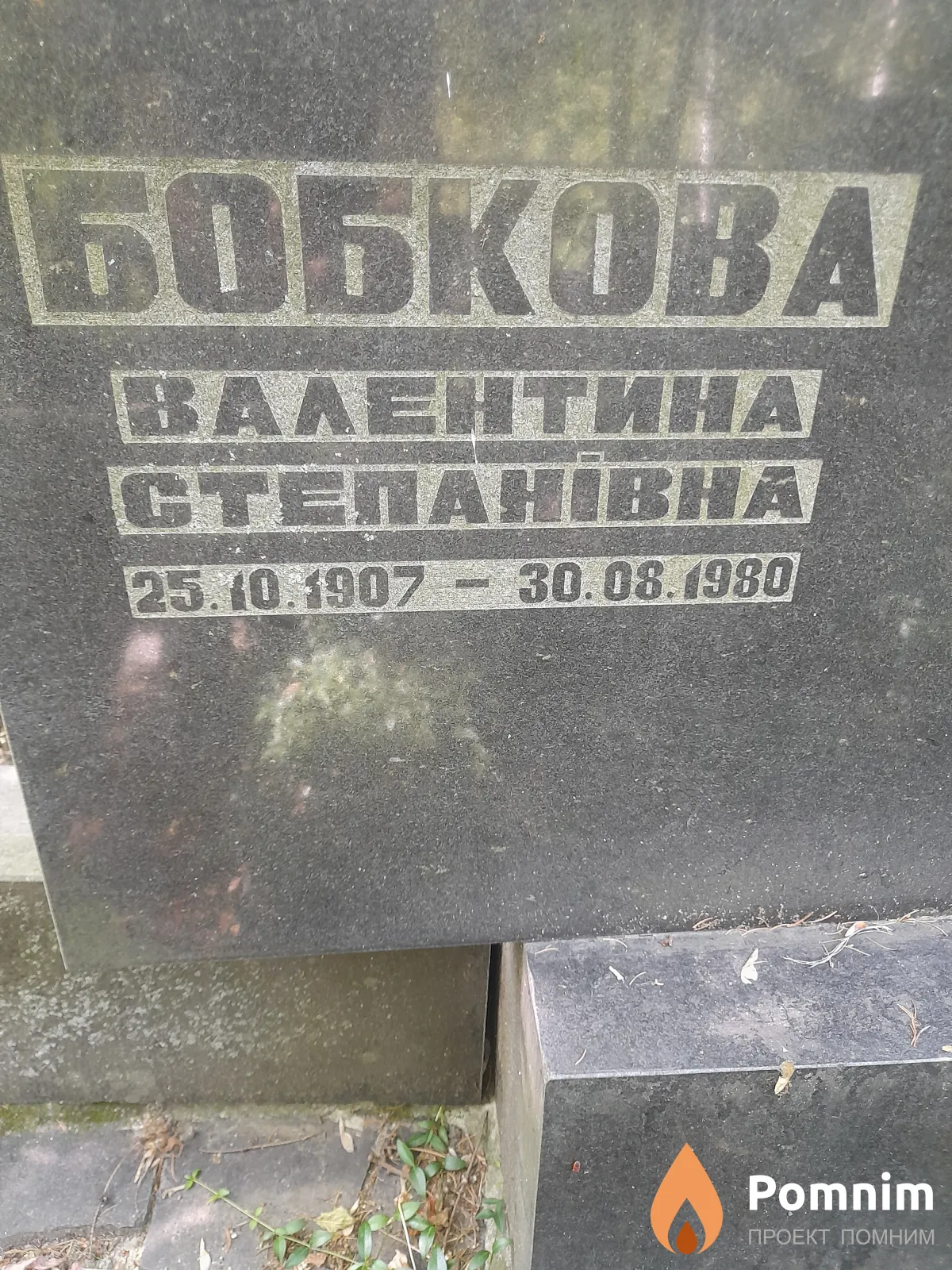 Бобкова Валентина Степанивна