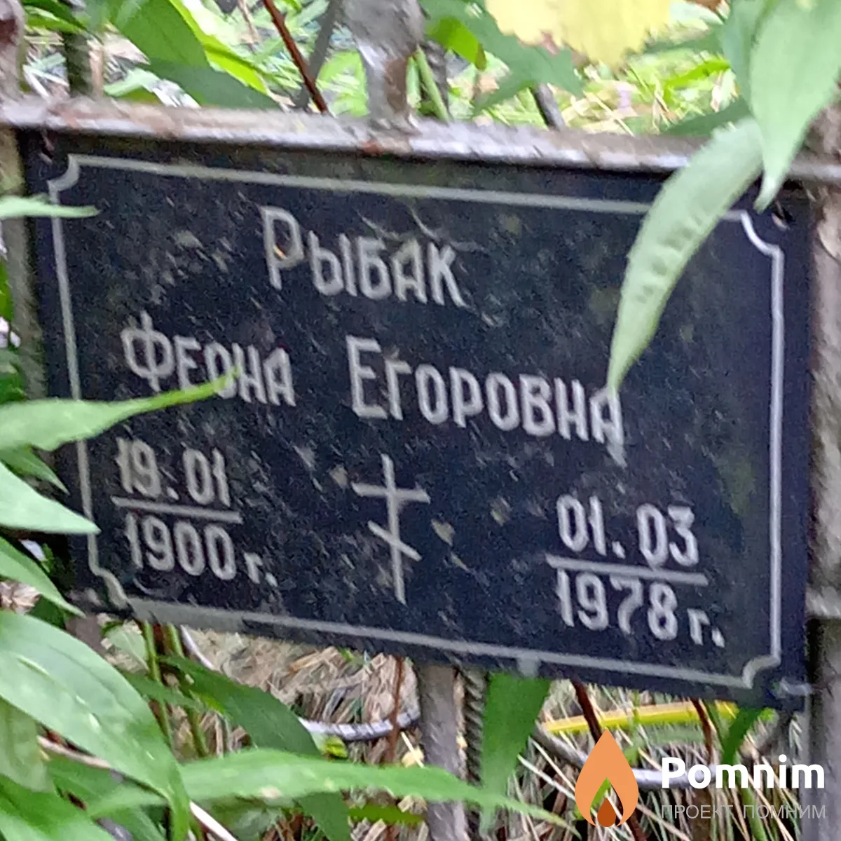 Рыбак Еғона Егоровна