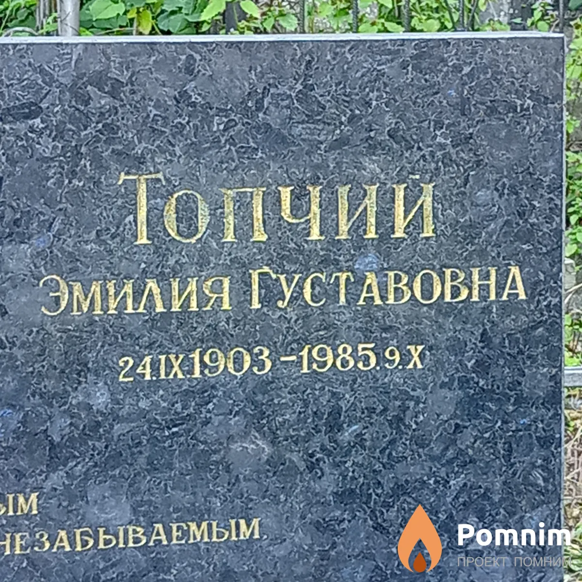 Топчий Эмилия Густавовна