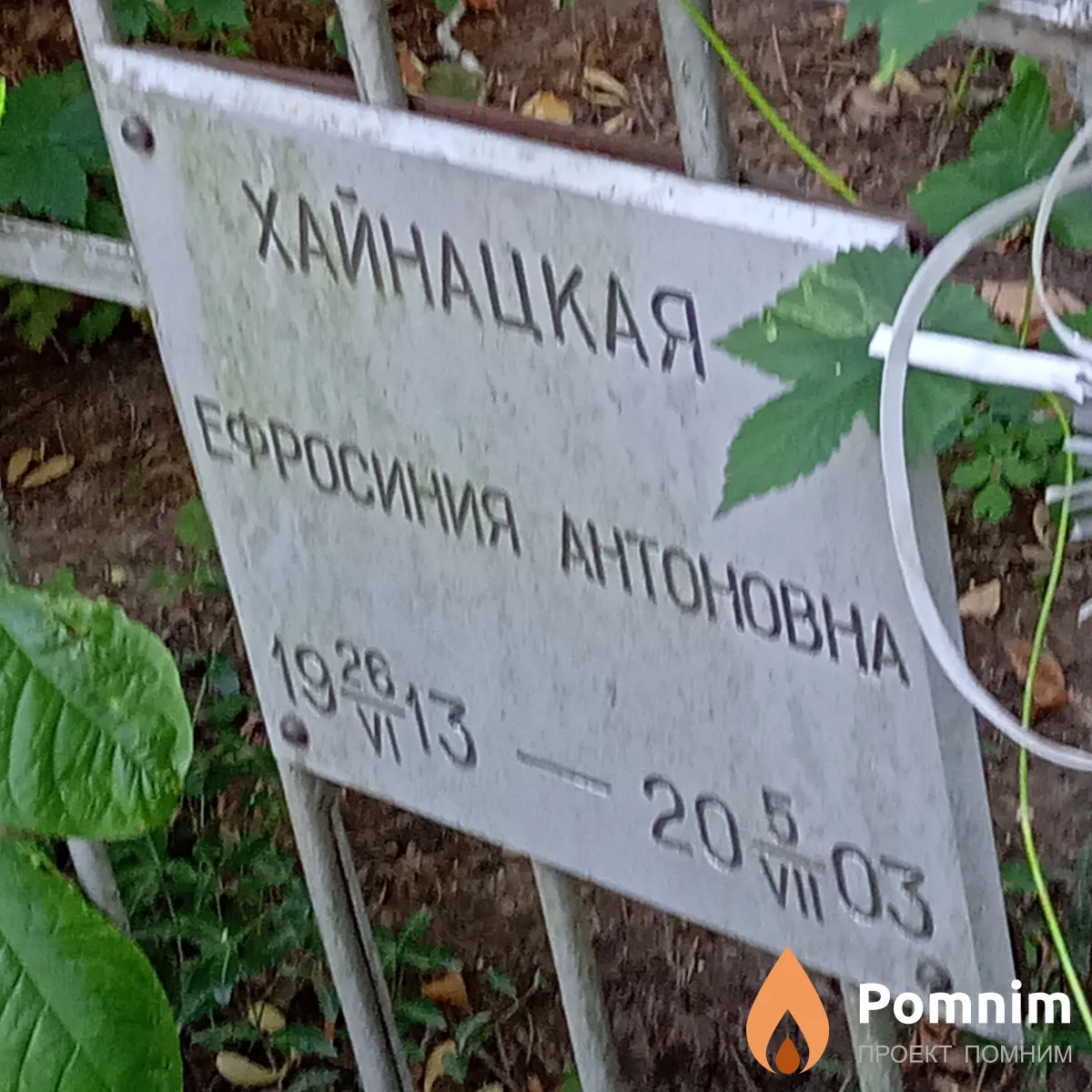 Хайнацкая Ефосиния Антоновна
