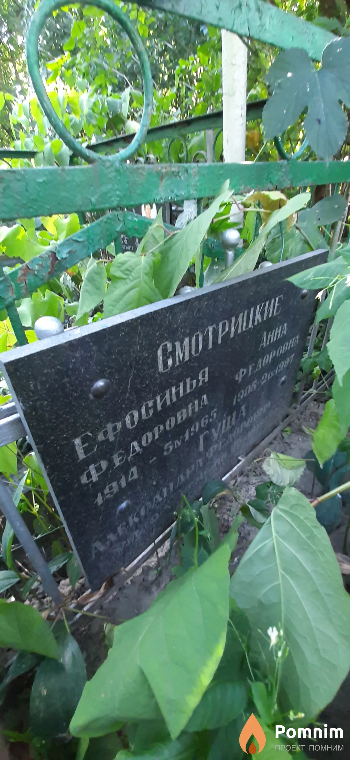 Смотрицкая Ефосинья Федоровна