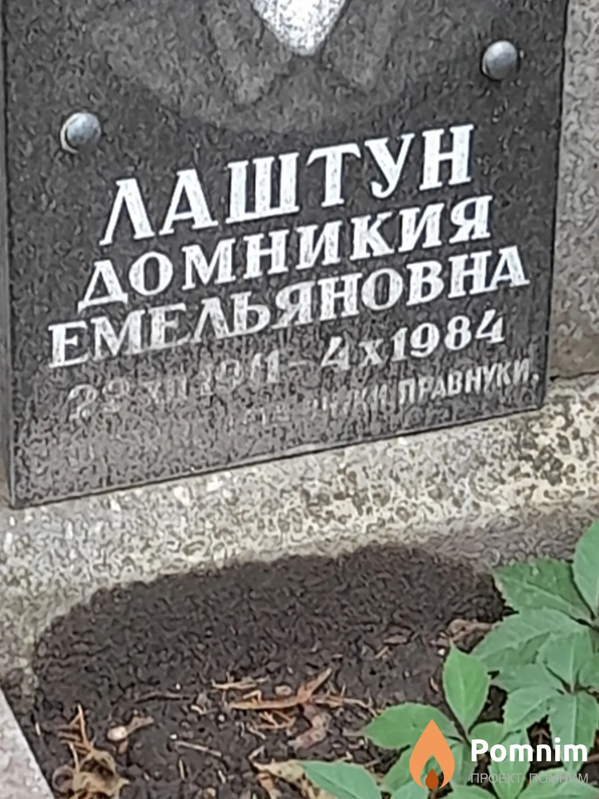Лаштун Домникия Емельяновна