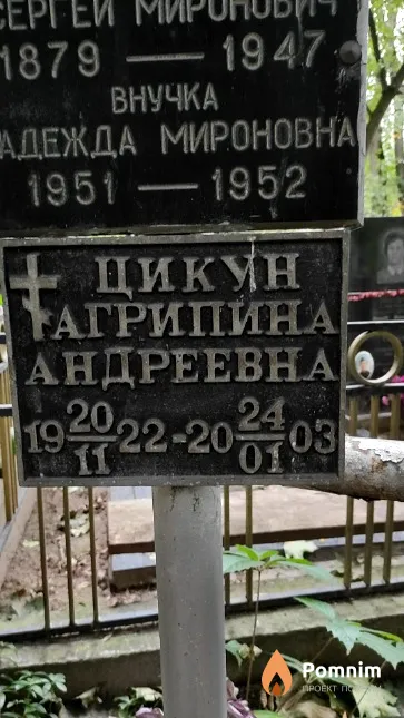 Цикун Агрипина Андреевна
