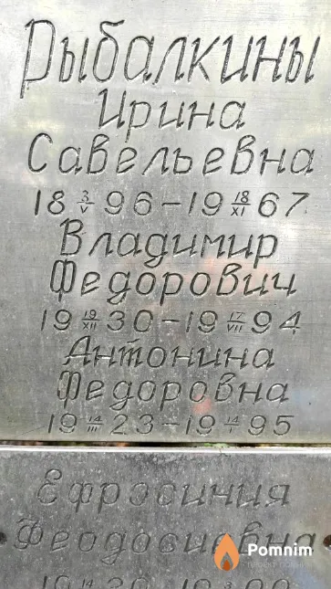 Рыбалкина Антонина Федоровна