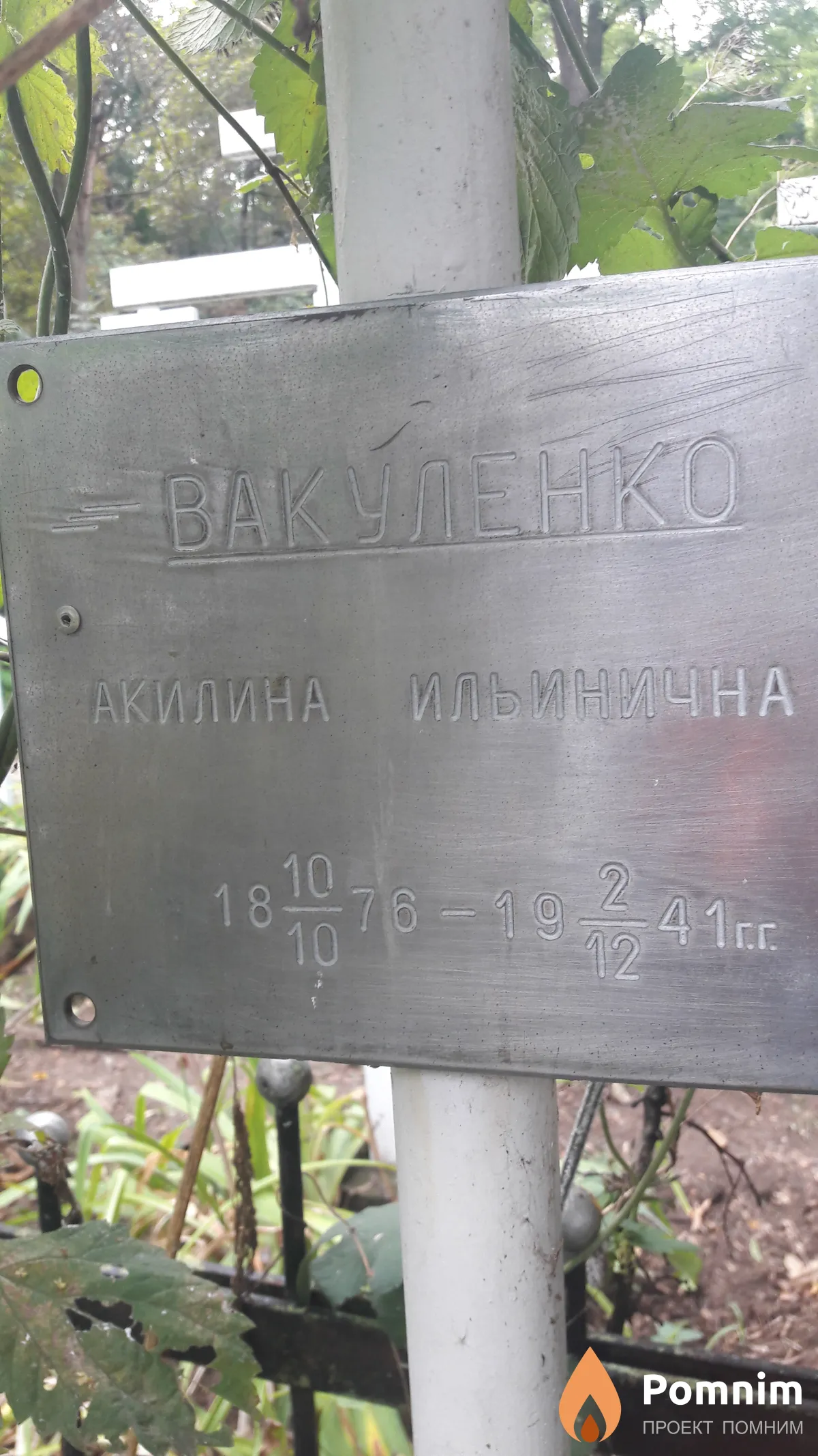 Вакуленко Акилина Ильинична