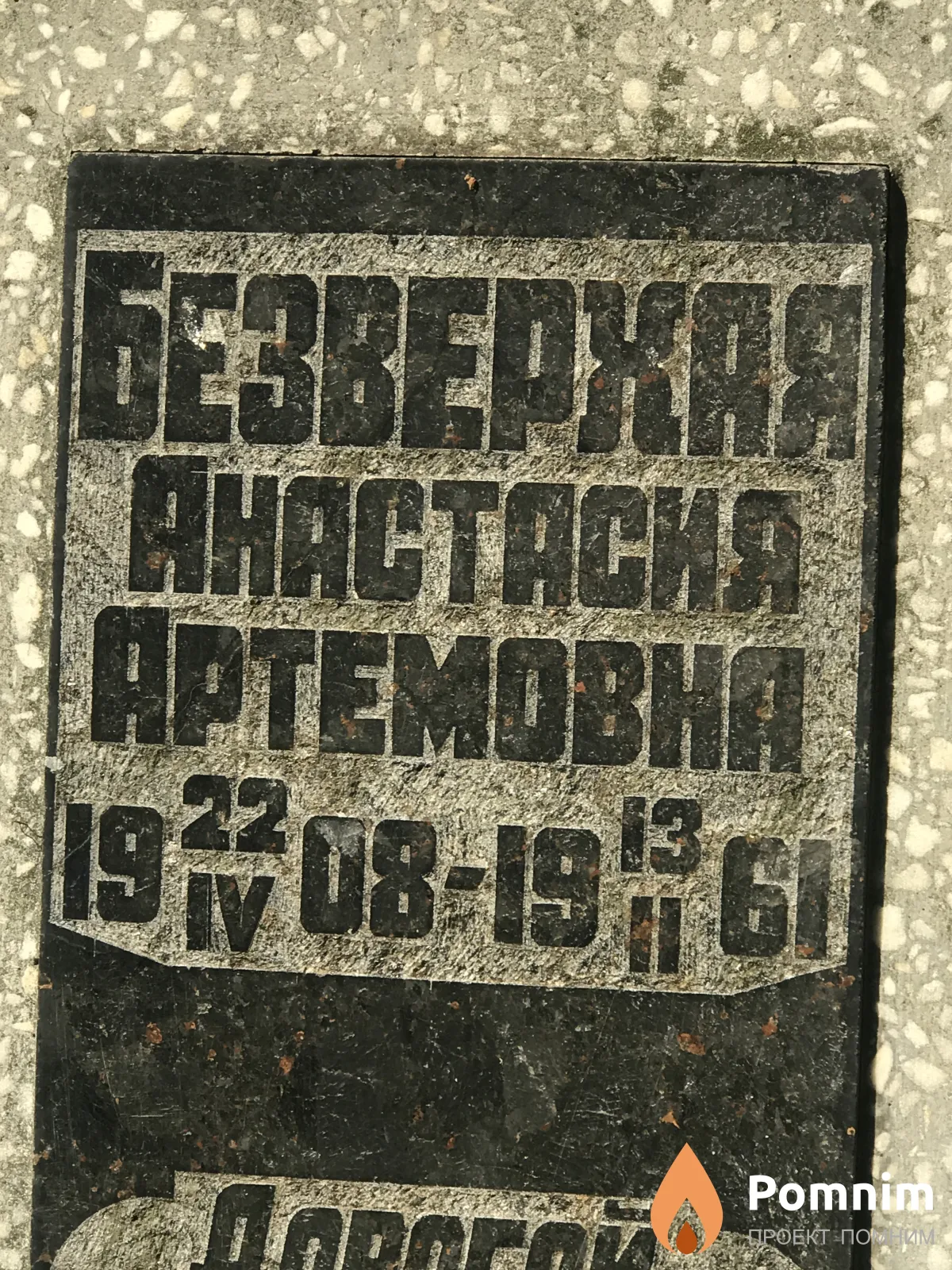 Безверхая Анастасия Артёмовна