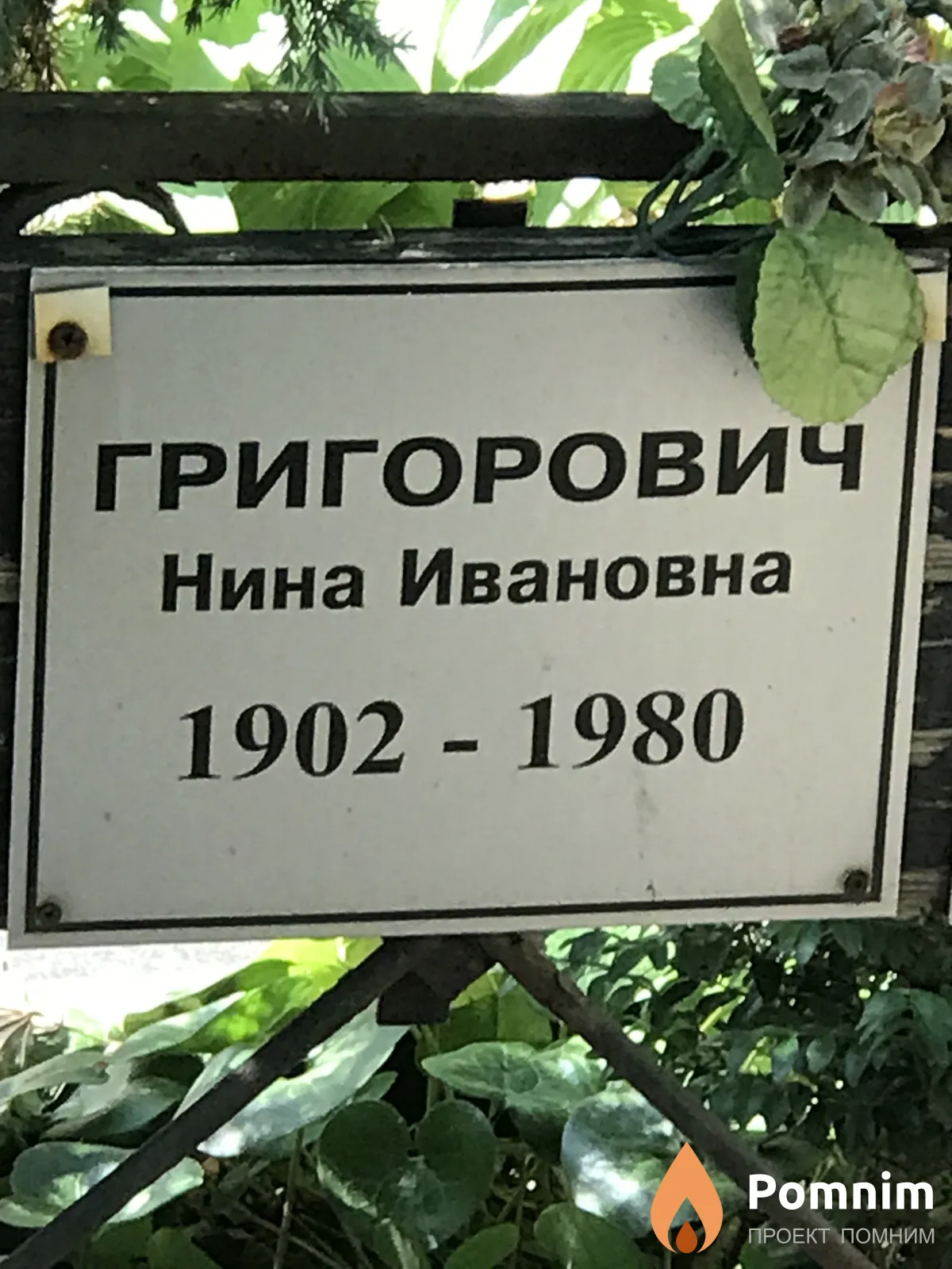 Григорович Нина Ивановна
