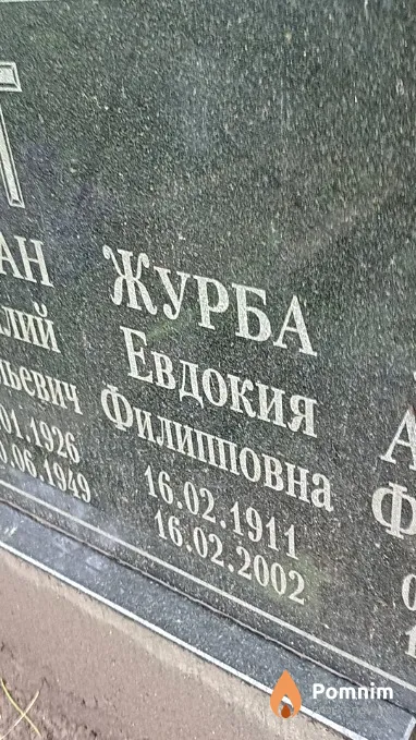 Журба Евдокия Филипповна
