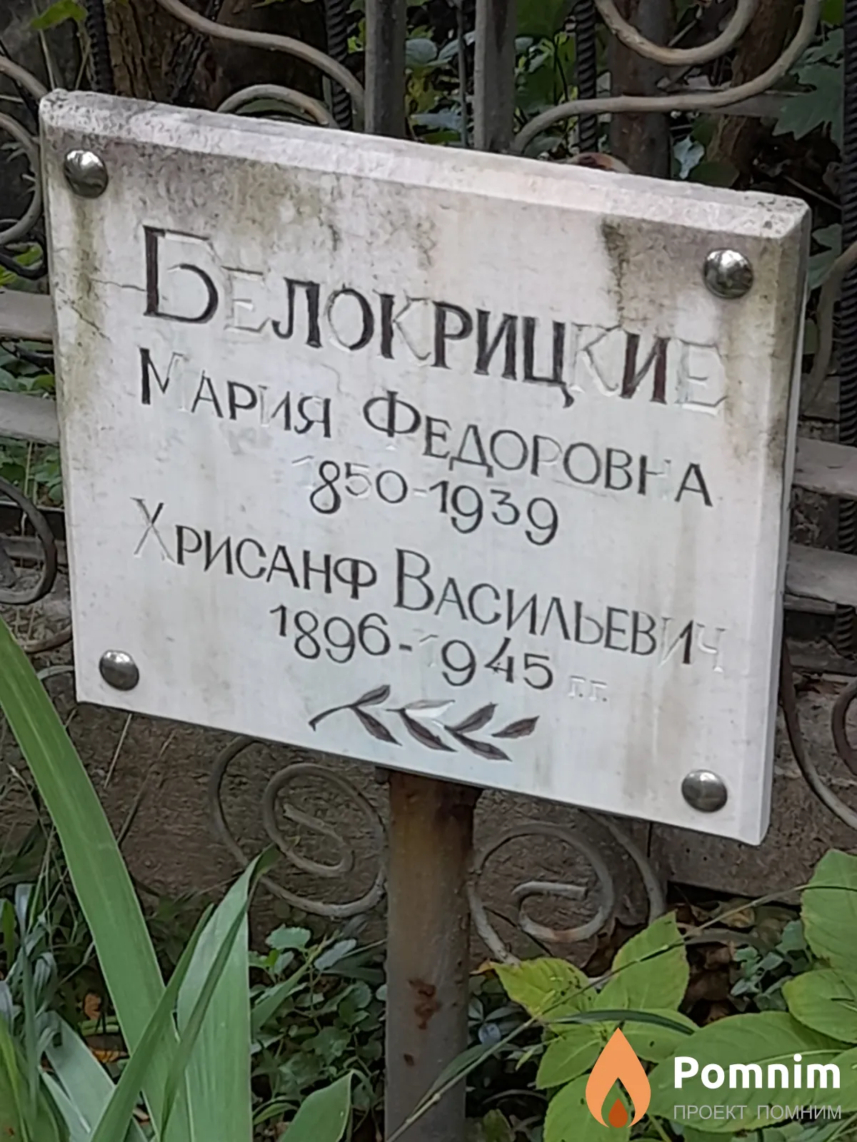 Белокрицкая Мария Федоровна