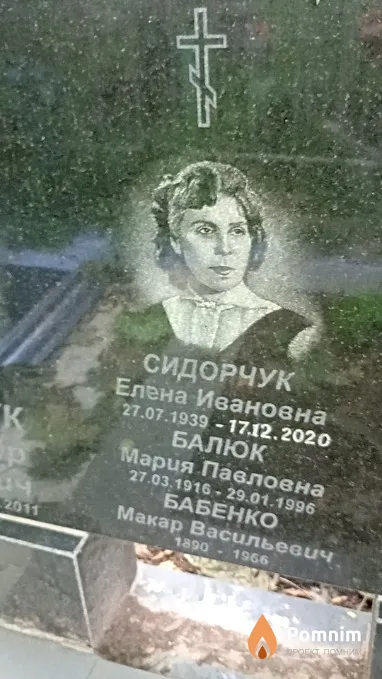 Сидорчук Елена Ивановна