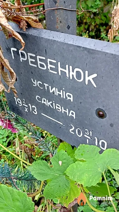 Гребенок Устинія Саківна