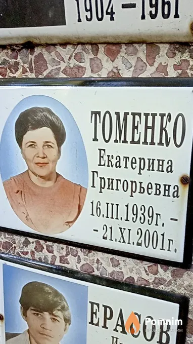 Томенко Екатерина Григорьевна